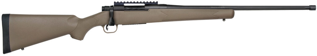 Mossberg Patriot Predator .22-250 Remington rifle with 22-inch threaded barrel and FDE stock