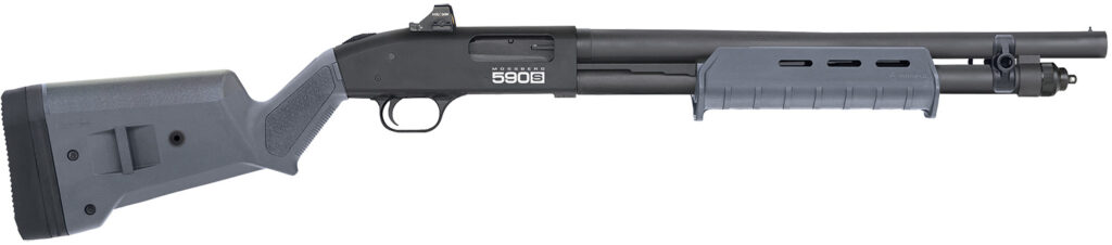 Mossberg 590S 12 gauge pump shotgun with 18.5-inch barrel and Holosun HS407K