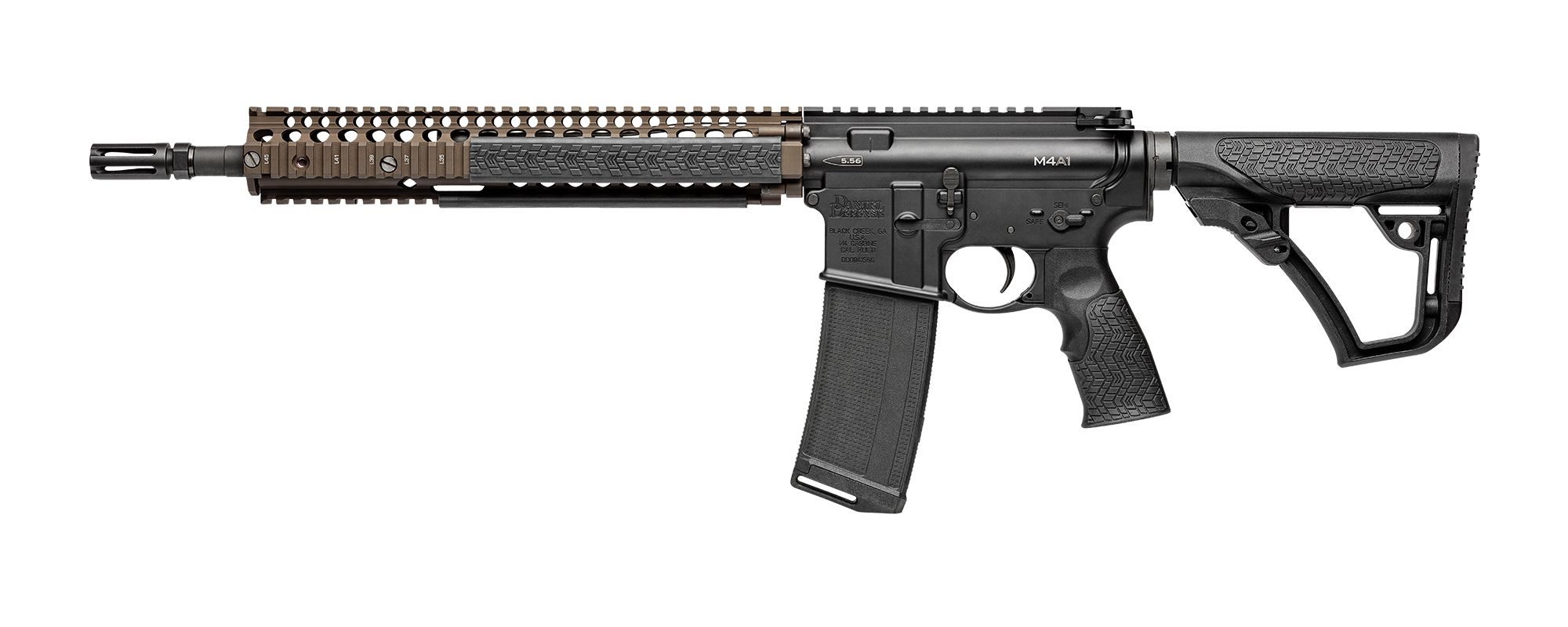 Daniel Defense M4A1 14.5 Inch FDE RIS II Rifle - Centurion Armament Co Daniel Defense M4A1 rifle with 14.5-inch barrel and Flat Dark Earth RIS II handguard