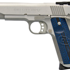 098289111227-2.jpg - Centurion Armament Co Colt Gold Cup Trophy 9mm stainless pistol with 5-inch barrel and blue G10 grips