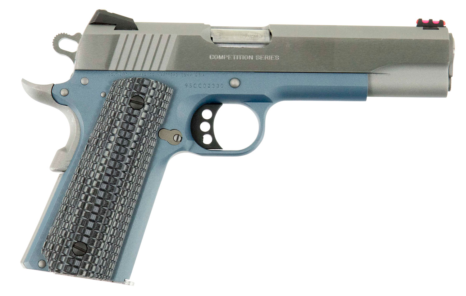 098289111654-1.jpg - Centurion Armament Co Colt Competition 9mm Luger pistol with 5-inch barrel and blue titanium frame