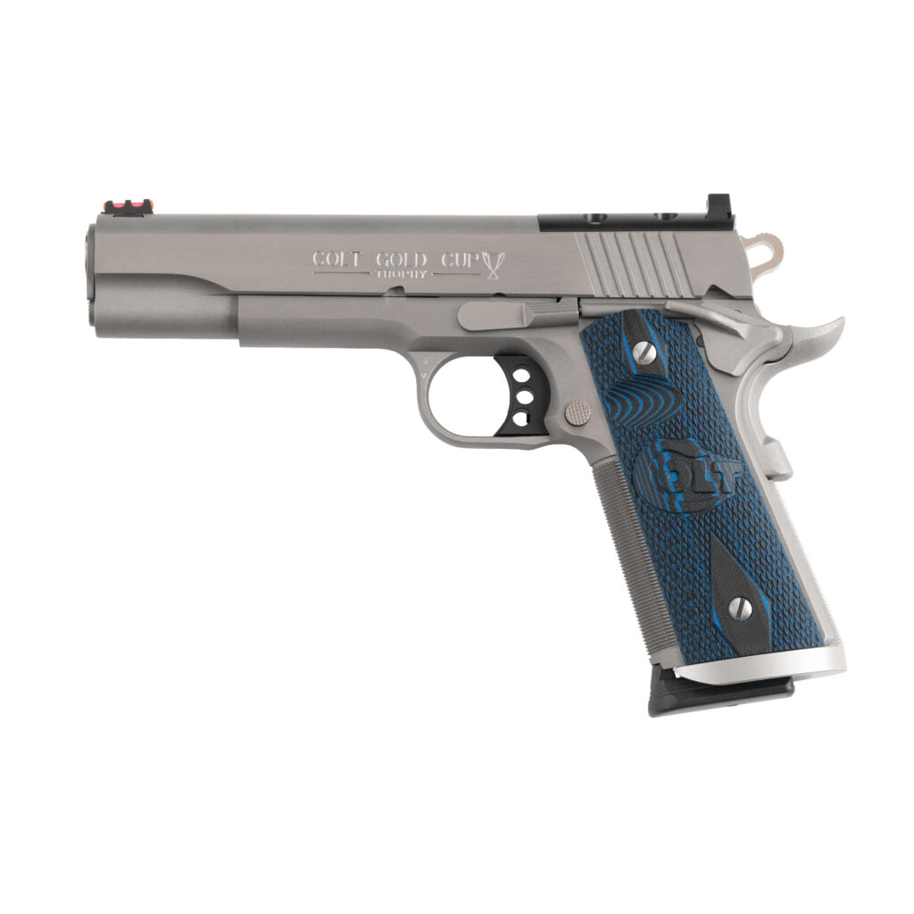 Colt Gold Cup Trophy 9mm optics-ready pistol with stainless finish and G10 grips