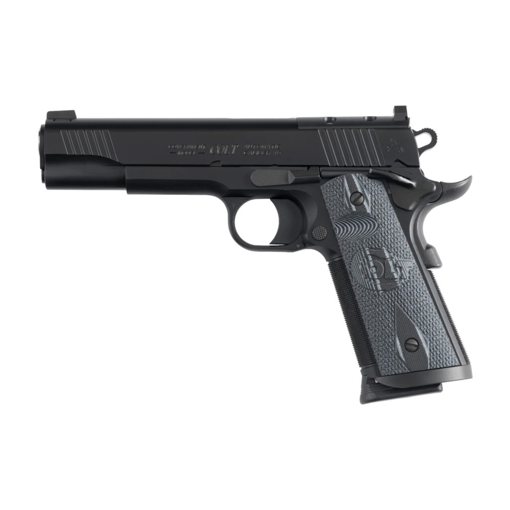 Colt CCU Government 9mm 5-inch optic-ready pistol with matte black DLC finish