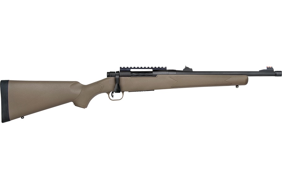 Mossberg Patriot .450 Bushmaster rifle with 16.25-inch threaded barrel and FDE synthetic stock