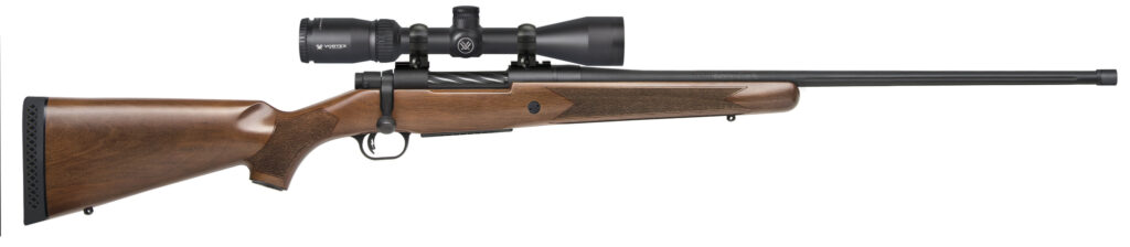 Mossberg Patriot .450 Bushmaster walnut rifle with 20-inch barrel and Vortex scope