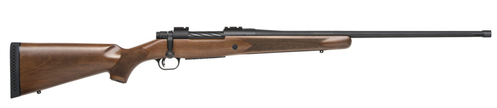 Mossberg Patriot 6.5 PRC rifle with 24-inch threaded barrel and walnut stock