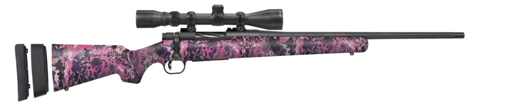 Mossberg Patriot Super Bantam rifle with 20-inch fluted barrel and 3-9x40mm scope