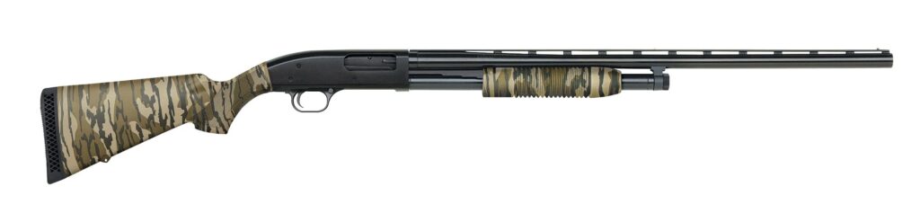 Maverick 88 12 gauge pump shotgun with 28 inch vent rib barrel and camouflage stock