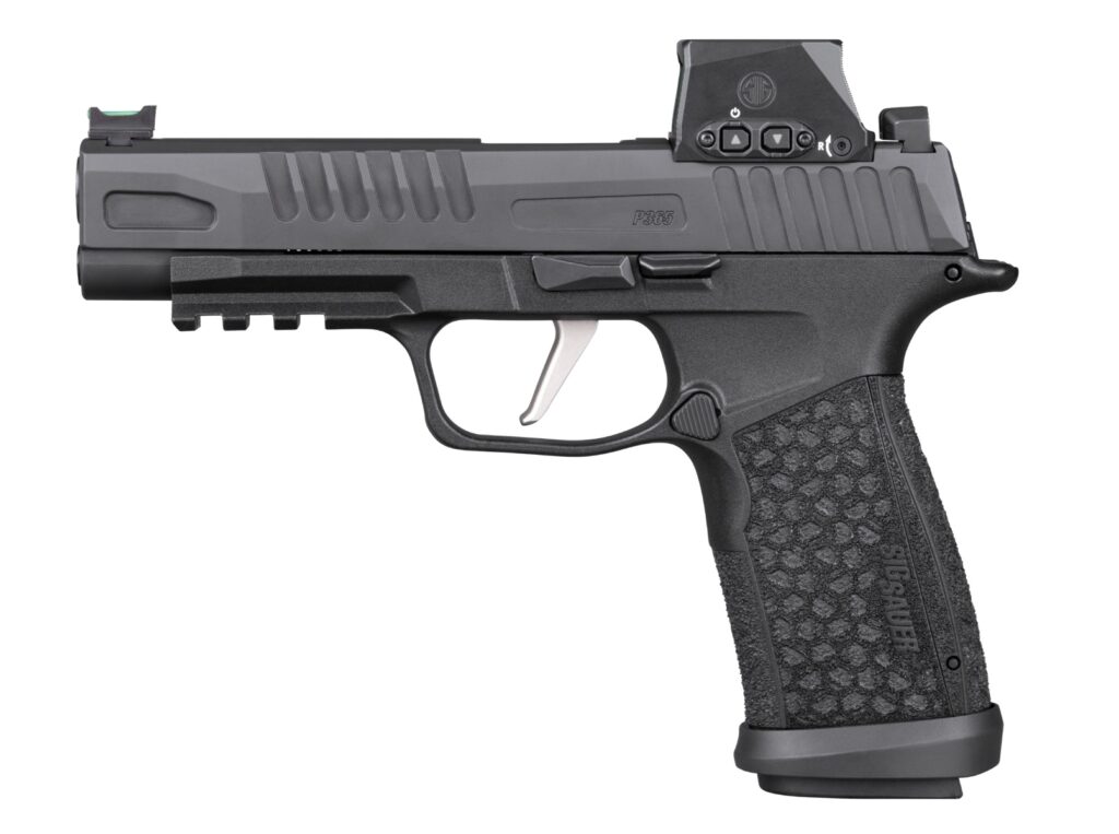 Sig Sauer P365 FUSE 9mm handgun with ROMEO-X optic and black LXG grip
