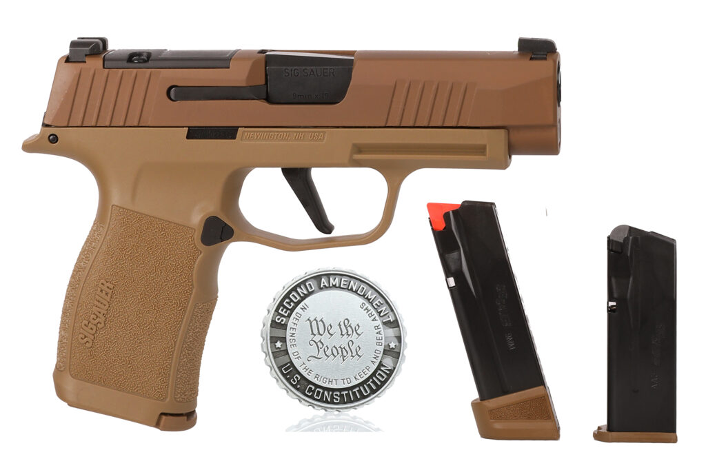 SIG SAUER P365XL 2A 9mm semi-auto pistol with Coyote finish