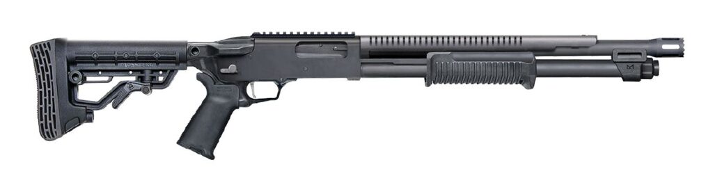 Mossberg 590R 12 gauge pump action shotgun with 18.5 inch stand-off barrel