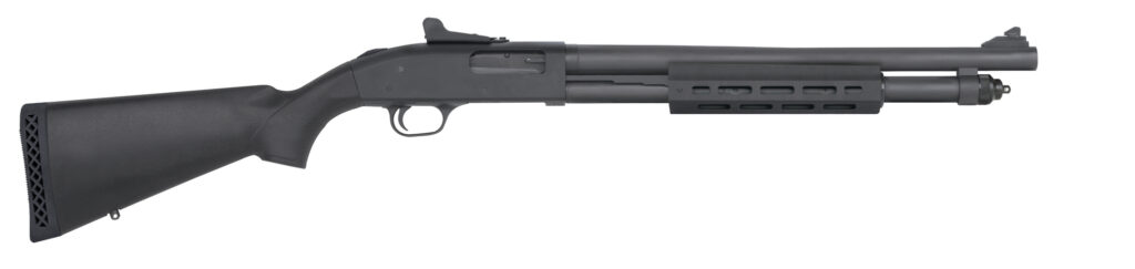 Mossberg 590A1 12 gauge pump shotgun with 18.5 inch barrel and ghost ring sights