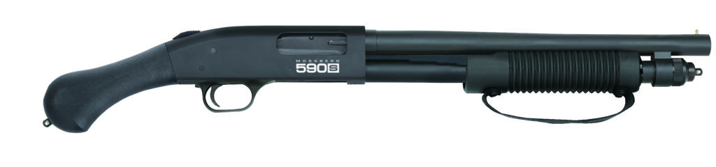 Mossberg 590S Shockwave 12 gauge pump shotgun with matte blued finish