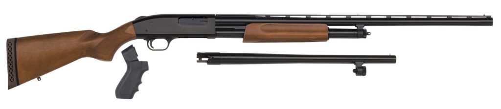 Mossberg 500 12 gauge field and security combo with 28 and 18.5 inch barrels
