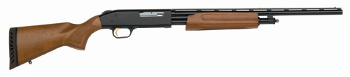 Mossberg 505 Youth .410 bore pump shotgun with 20-inch blued barrel and hardwood stock