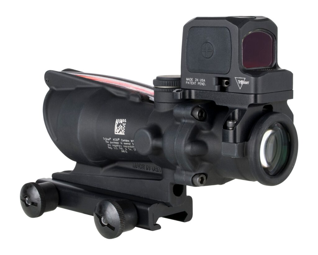 TRIJICON ACOG 4X32 RED CHEV .223 W/RCR
