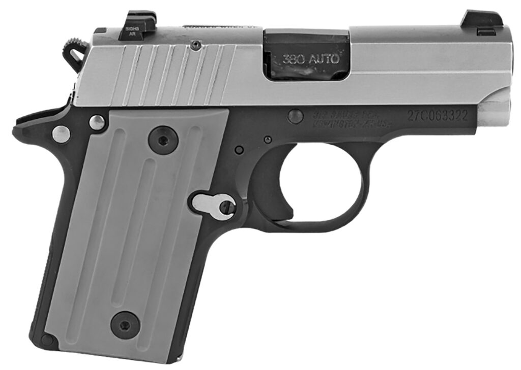 SIG SAUER P238 two-tone .380 ACP pistol with 2.7-inch barrel