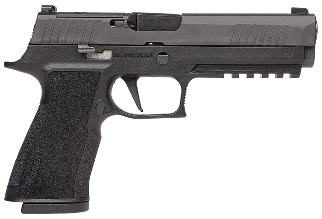 SIG Sauer P320 XTEN 10mm Auto handgun with black finish and optic-ready slide