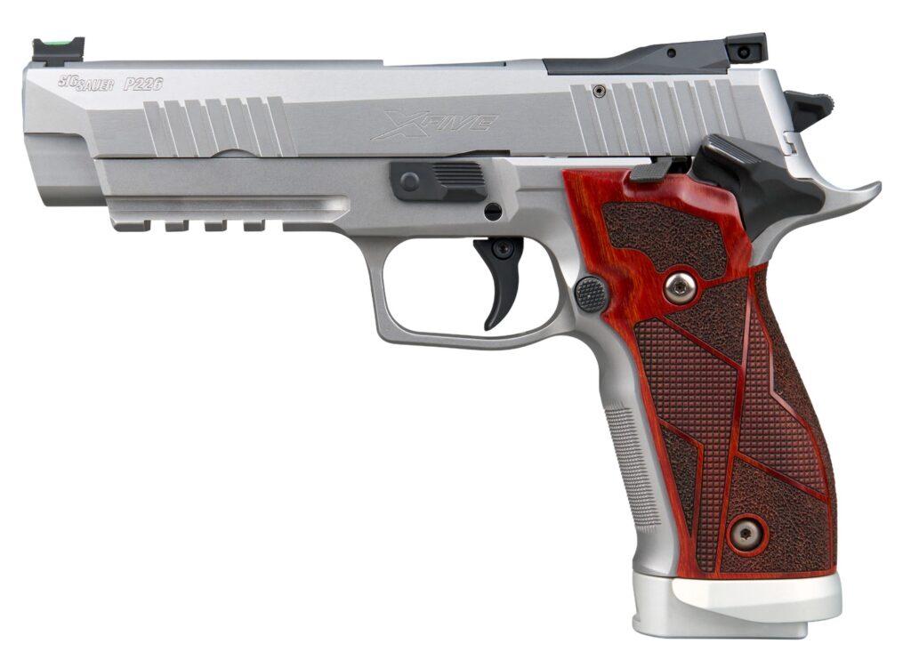 SIG Sauer P226 X-Five Classic 9mm pistol with stainless finish and cocobolo grips
