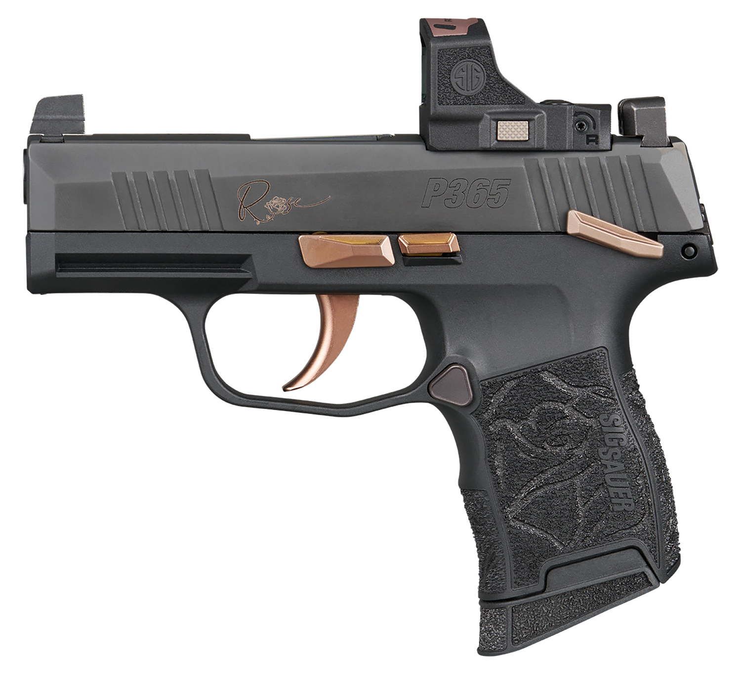 Sig Sauer P365 ROSE .380 ACP with ROMEO-RS - Centurion Armament Co Sig Sauer P365 ROSE .380 ACP handgun with ROMEO-RS optic