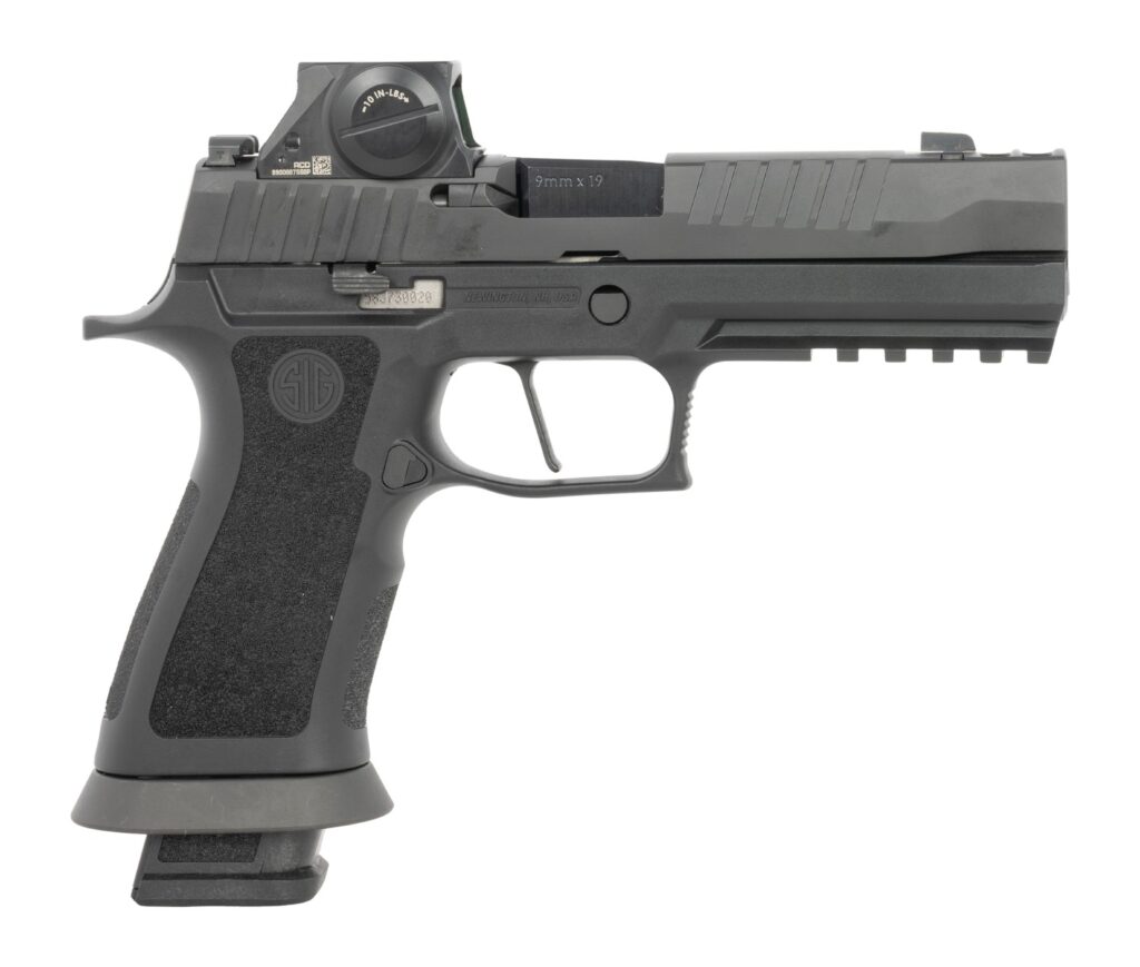 SIG SAUER P320 M.O.D. 9mm handgun with ported optic slide