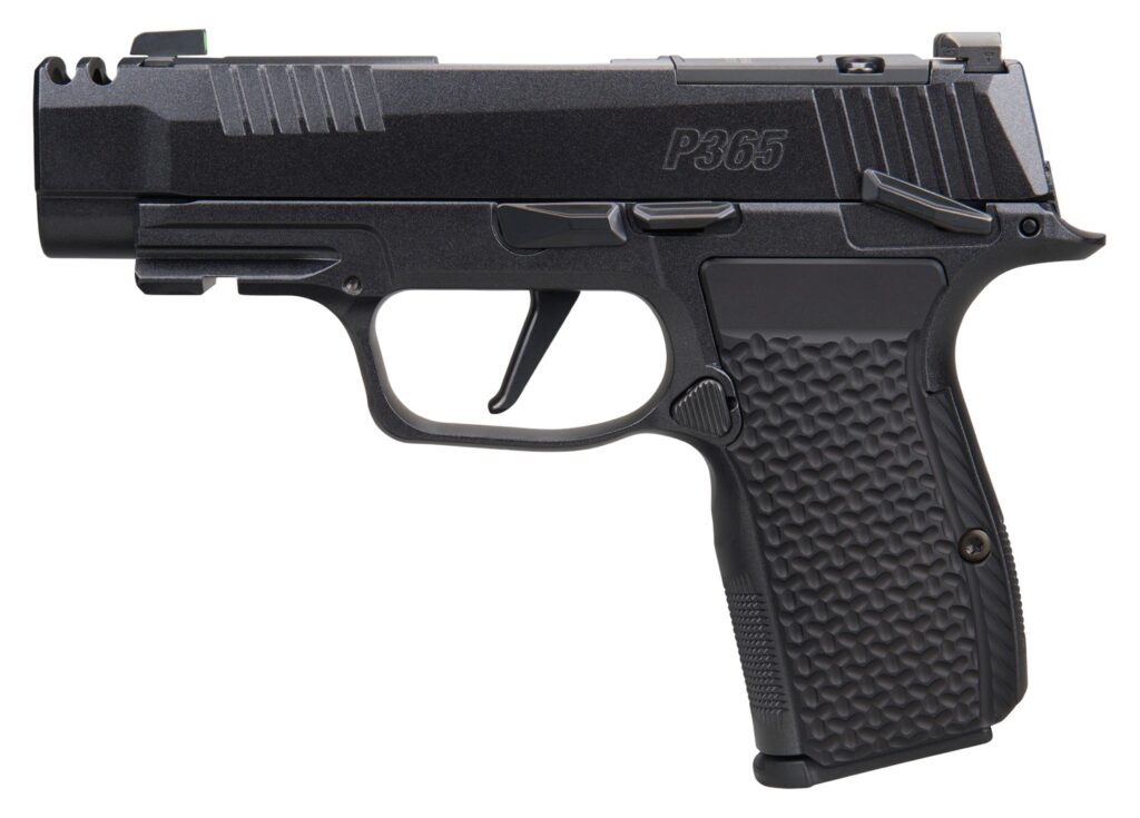 SIG SAUER P365 AXG LUXE .380 ACP handgun with 3.1-inch barrel and black finish