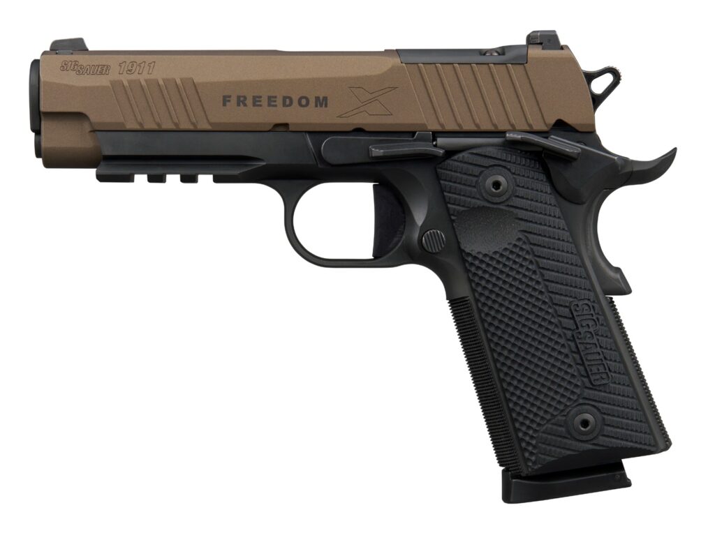 SIG SAUER 1911 X Carry Freedom .45 ACP pistol with bronze and black finish