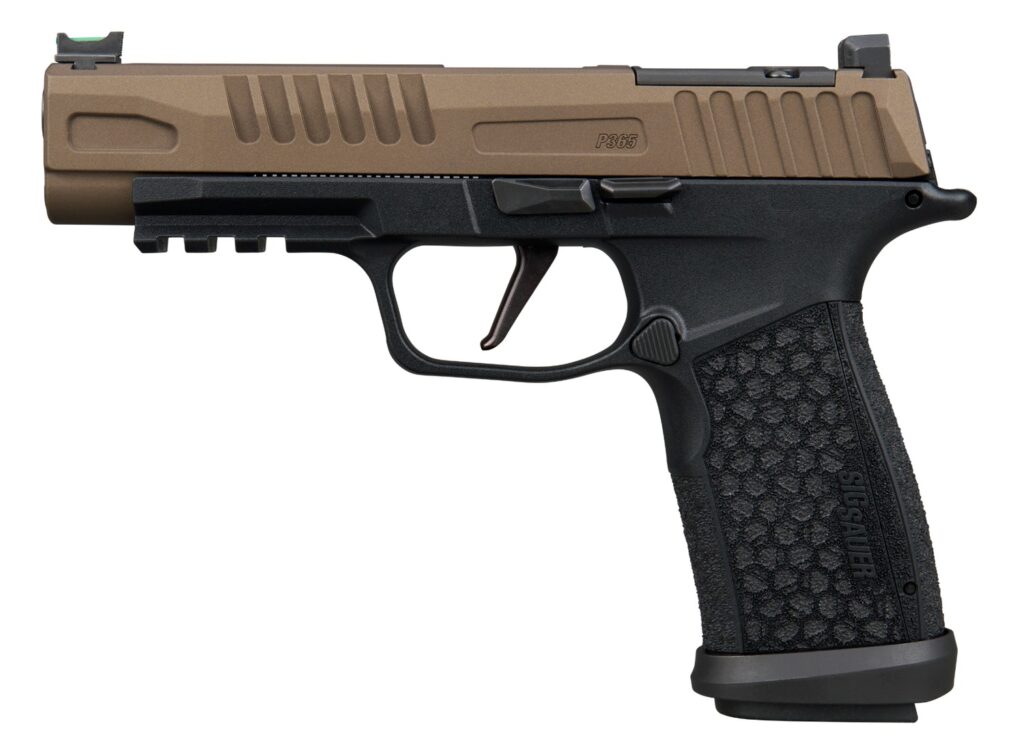 SIG SAUER P365 FUSE FREEDOM 9mm bronze and black handgun with 4.3-inch barrel