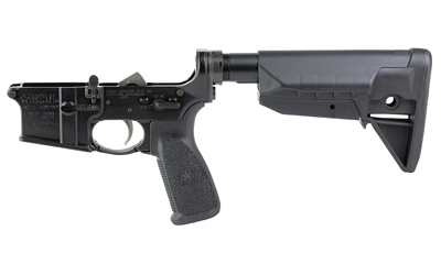 BCM GUNFIGHTER complete AR-15 lower receiver with black finish and SOPMOD stock