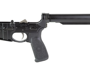 BCM complete lower receiver with anodized black finish and polymer grip