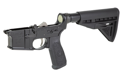 BCM CMPLT LWR W/BCM STK MD 3 BK BLEM - Centurion Armament Co BCM complete lower receiver with BCM stock, black anodized finish, factory blem