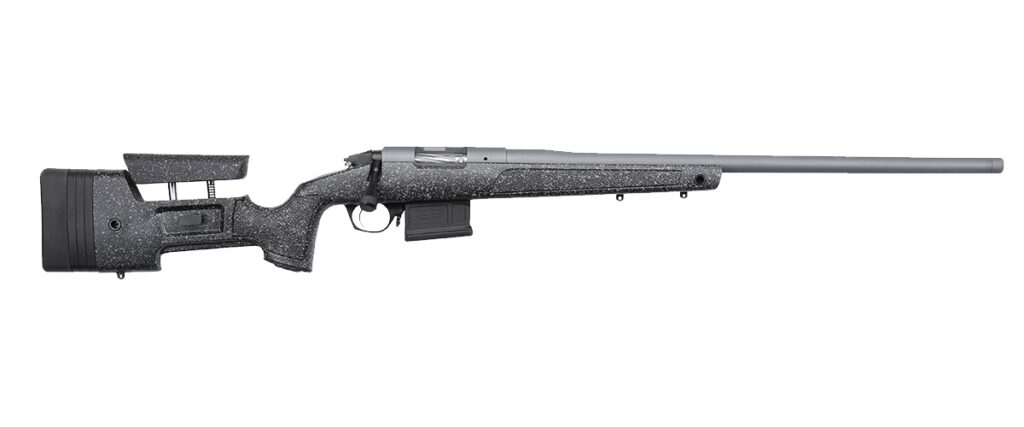 BERGARA Premier HMR Pro bolt-action rifle with gray Cerakote finish and adjustable stock