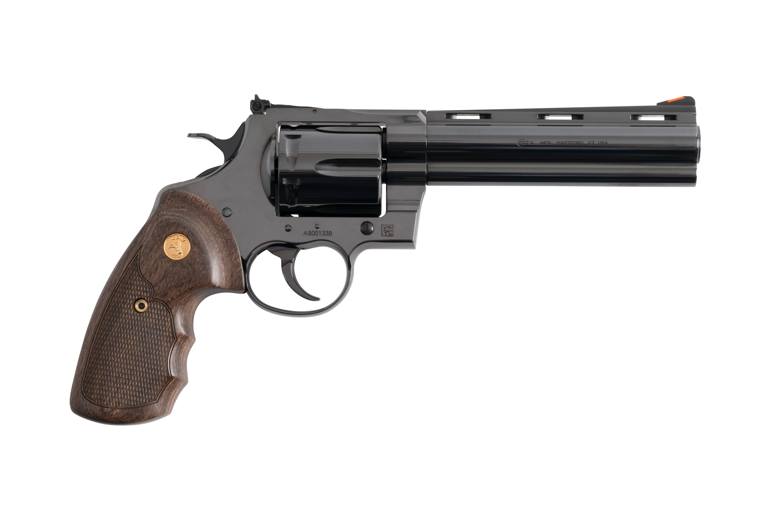 COLT ANACONDA .44 Magnum 6-Inch Blued Revolver - Centurion Armament Co COLT ANACONDA .44 Magnum blued revolver with 6-inch barrel and walnut grips