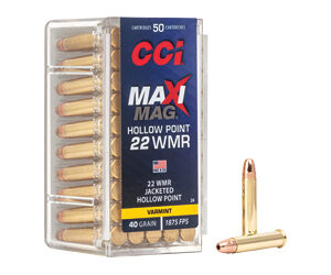 CCI Ammunition Maxi-Mag .22 WMR hollow point