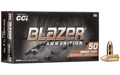 CCI Ammunition Blazer Brass 9mm full metal jacket