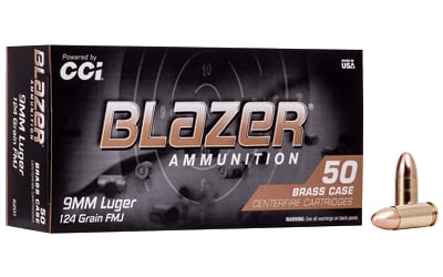CCI Ammunition Blazer Brass 9mm full metal jacket
