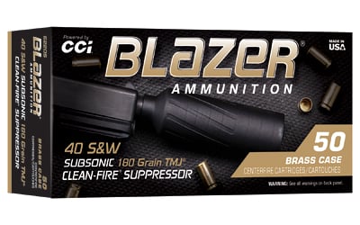 CCI BLAZER BRASS 40S&W SUP 180GR TMJ