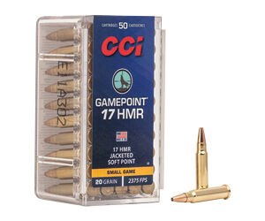 CCI Ammunition Gamepoint .17 HMR jacketed soft point
