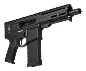 CMMG DISSENT MK4 AR pistol with 6.5-inch barrel and black Cerakote finish