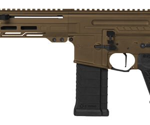 CMMG 5.7x28 AR pistol with 6.5-inch barrel and bronze finish