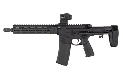 Daniel Defense DDM4 AR pistol in black with 10.3-inch barrel and red dot sight