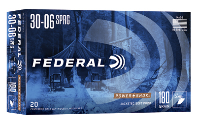 FED PWRSHK 3006 180GR SP 20/200 - Centurion Armament Co FED PWRSHK 3006 180GR SP 20/200