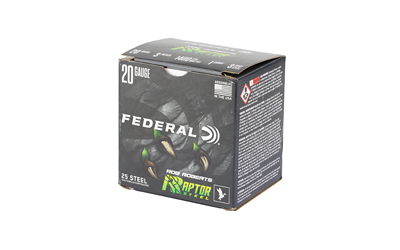 FED RAPTOR STEEL 20GA 3" 1OZ #3 25 - Centurion Armament Co FED RAPTOR STEEL 20GA 3" 1OZ #3 25