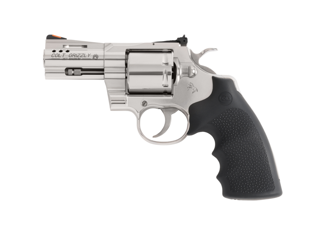 Colt Grizzly .357 Magnum 3-inch stainless revolver with black Hogue grips