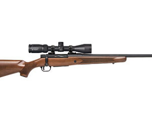 Mossberg Patriot Vortex Scope Combo Rifle, 22 in Walnut - Centurion Armament Co Mossberg Patriot walnut bolt-action rifle with 22-inch fluted barrel and Vortex scope