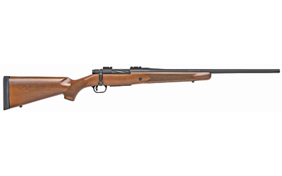 Mossberg Patriot .350 Legend bolt-action rifle with 22-inch fluted barrel and walnut stock