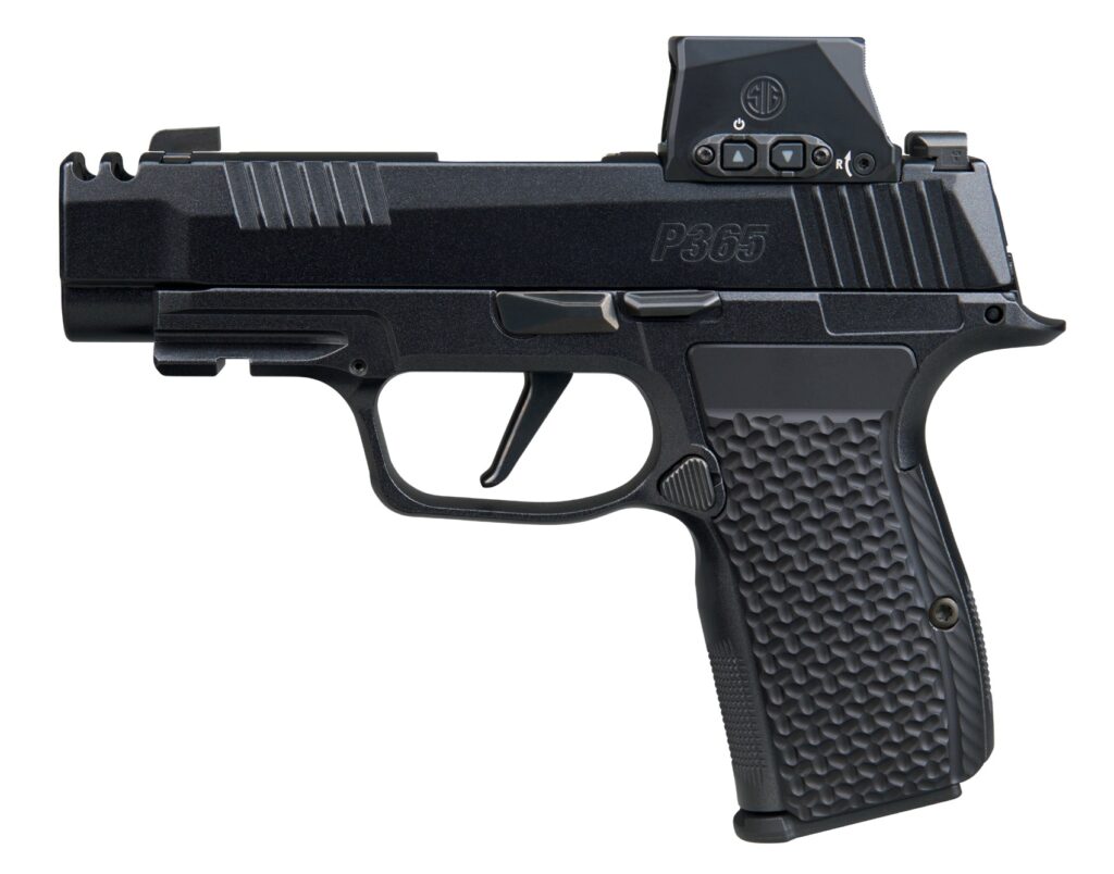 Sig Sauer P365 AXG LUXE .380 ACP pistol with ROMEO-X optic and black finish