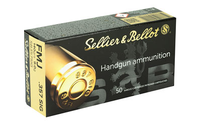 S&B 357SIG 140GR FMJ 50/1000 - Centurion Armament Co Sellier & Bellot Pistol .357 SIG full metal jacket, view 2