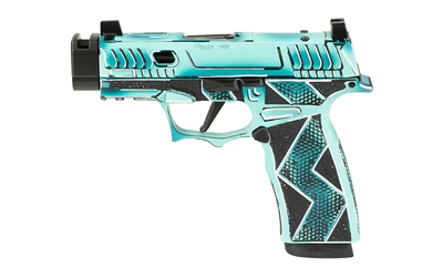 Sig Sauer SCT ANIME KOMODO 365X 9mm pistol with blue and black finish