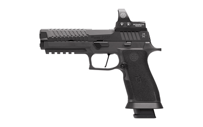 SIG Sauer P320 XFIVE MAX 2 9mm handgun with 5-inch barrel and black finish